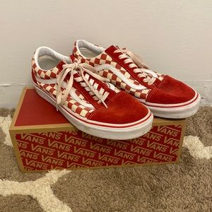 Red Vans size 11